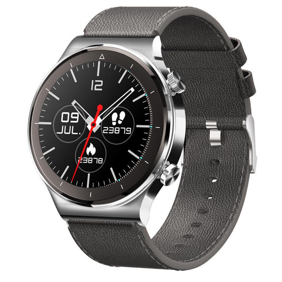 Chronotech Montres - Chronus Smart Watch, Full Touch Screen Fitness Tracker Sports with Voice Control, Bluetooth Call(silver) - Montre connectée