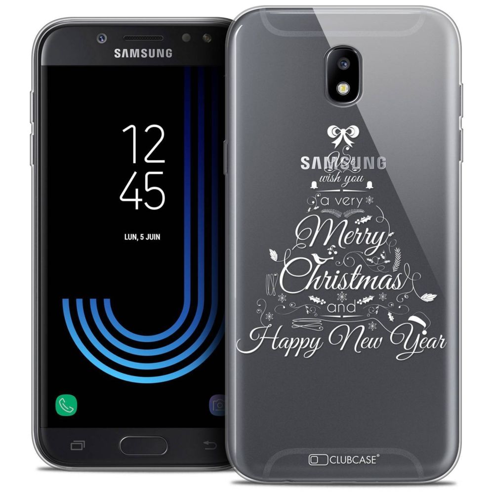 Caseink - Coque Housse Etui Samsung Galaxy J7 2017 J730 (5.5 ) [Crystal Gel HD Collection Noël 2017 Design Calligraphie - Souple - Ultra Fin - Imprimé en France] - Coque, étui smartphone