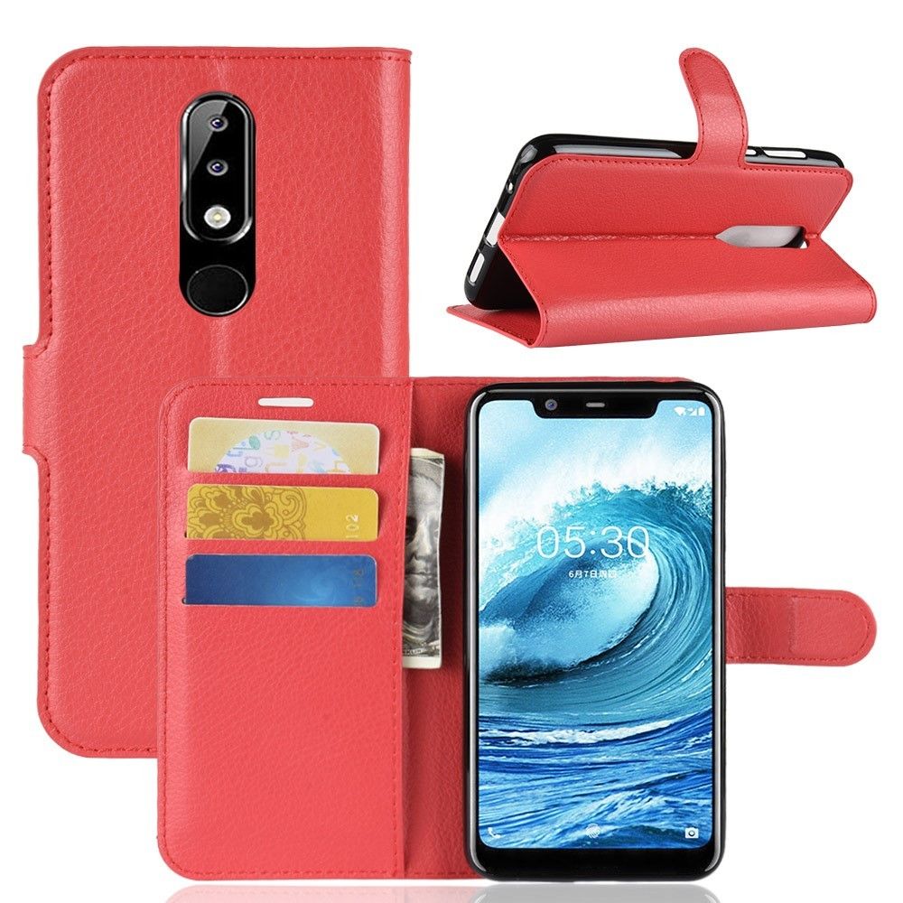 marque generique - Etui en PU couleur rouge pour votre Nokia 5.1 Plus/X5 - Autres accessoires smartphone