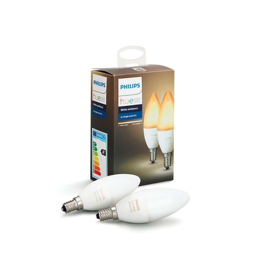 Philips Hue - White Ambiance - Flamme E14 x2 - Ampoule connectée