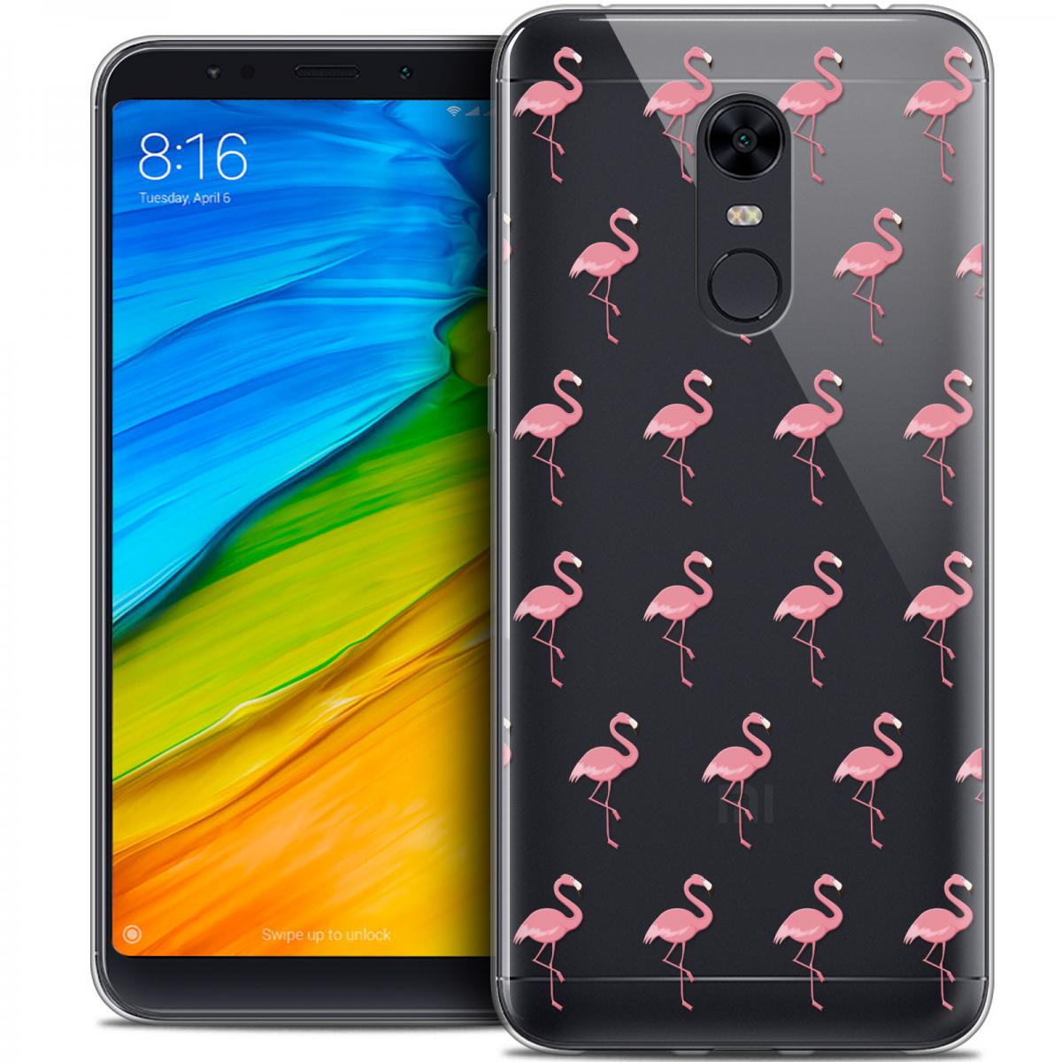 Caseink - Coque Housse Etui Pour Xiaomi Redmi 5 Plus (6 ) [Crystal Gel HD Collection Pattern Design Les flamants Roses - Souple - Ultra Fin - Imprimé en France] - Coque, étui smartphone