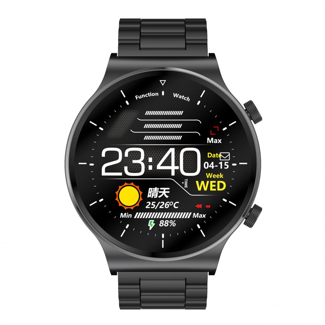 marque generique - C12 Fashion Sports Men Smart Watch 1.3inch Fitness Tracker Couleur 03 - Montre connectée