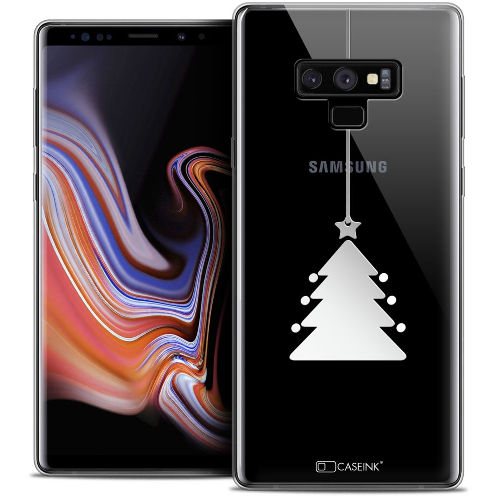 Caseink - Coque Housse Etui Samsung Galaxy Note 9 (6.4 ) [Crystal Gel HD Collection Noël 2017 Design Petit Arbre - Souple - Ultra Fin - Imprimé en France] - Coque, étui smartphone