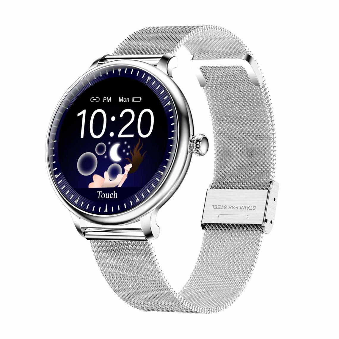 Chronotech Montres - Smart Watch ï¼Fitness Tracker Compatible with iOS, Android Phone, IP67 Waterproof Watch, Heart Rate Monitor, Sleep Tracker, Calorie Counter(silver) - Montre connectée