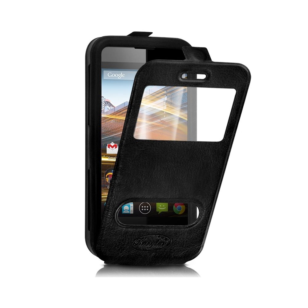 Karylax - Etui Coque Silicone S-View Couleur noir Universel XS pour Alcatel One Touch Pop C3 - Autres accessoires smartphone