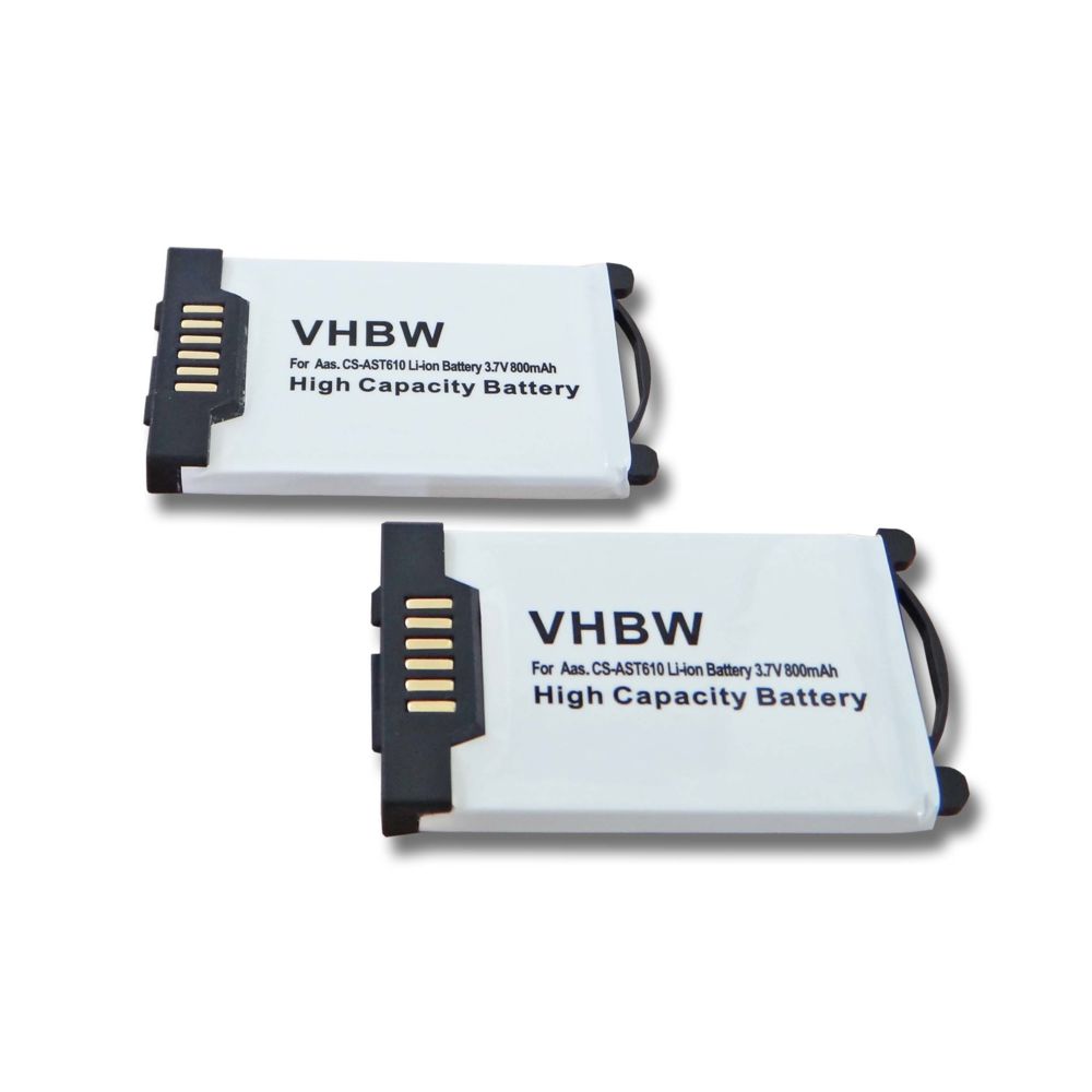 Vhbw - vhbw 2x batteries 800mAh (3.7V) pour téléphone sans fil Telefon DeTeWe Mobiltelefone 610, 620, 630 comme DK512009, 23-001059-00. - Batterie téléphone