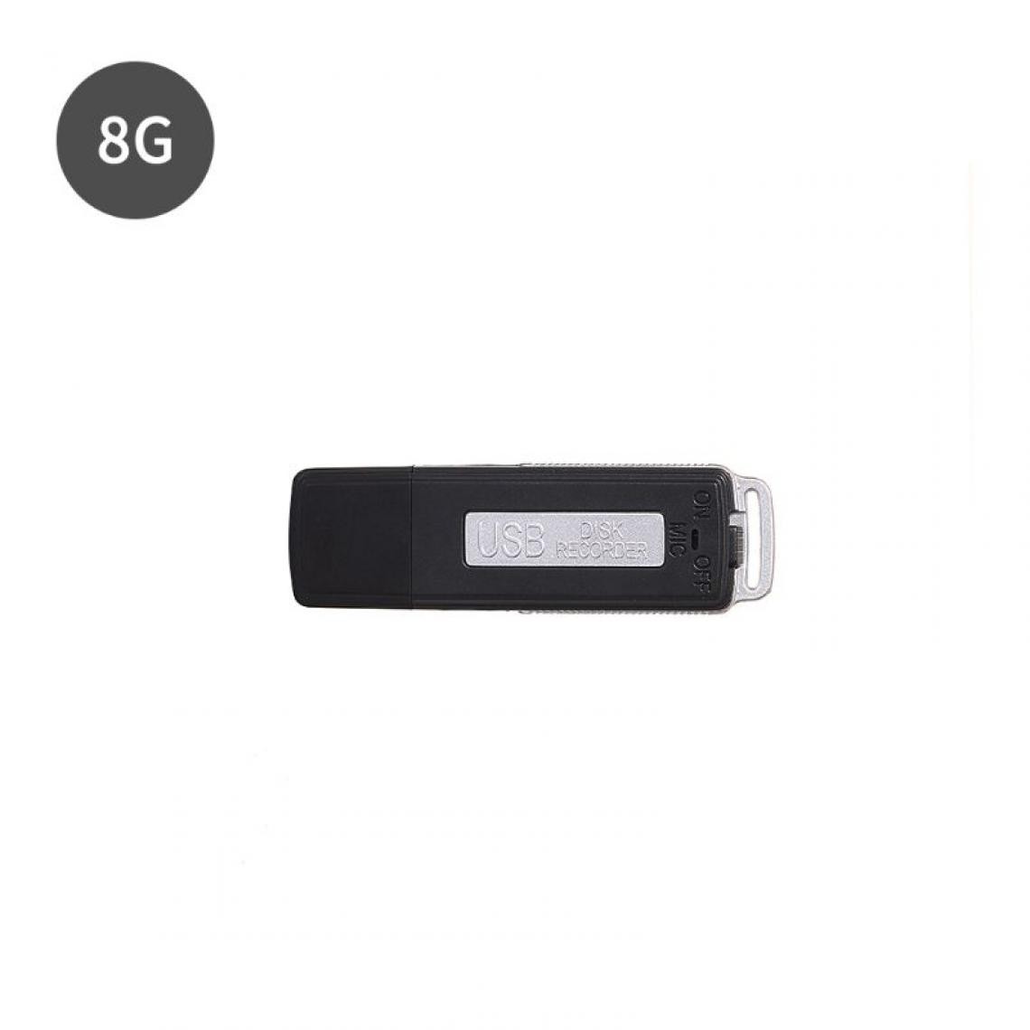 Universal - Mini clé USB rechargeable de 8 Go pour enregistrer un dictaphone, un magnétophone audio numérique de 70 heures, un magnétophone portable | - Enregistreur audio numérique
