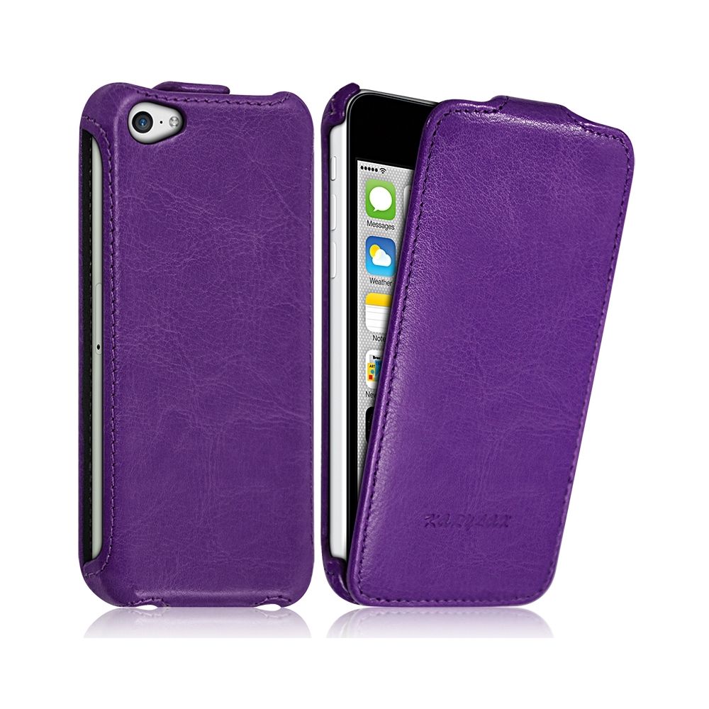 Karylax - Housse Etui Coque Rigide à Clapet couleur Violet pour Apple iPhone 5c + Film de Protection - Autres accessoires smartphone