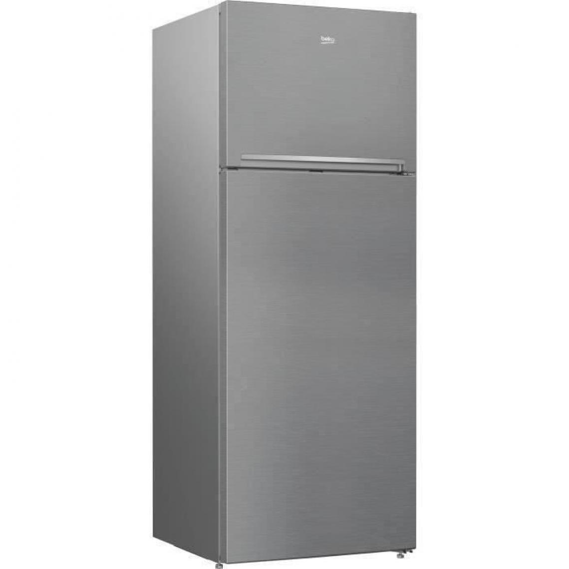 Beko - Réfrigérateur congélateur haut - RDNE455K30ZXBN - 406 L (313+93) - Froid ventilé - NeoFrost - A++ - Métal brossé - Réfrigérateur