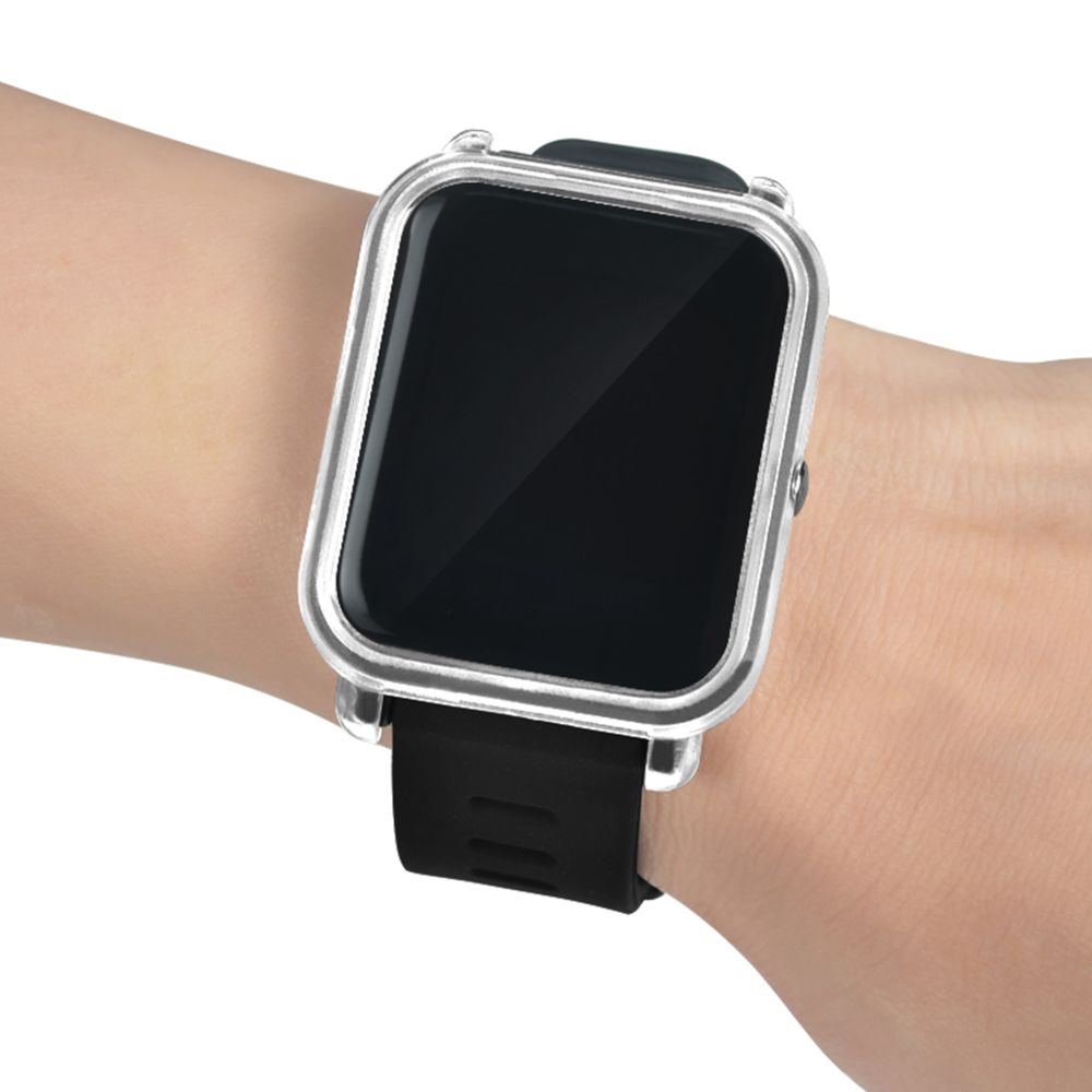 marque generique - Coque de pare-chocs transparente pour Huami AMAZFIT Bip Watch blanche - Coque, étui smartphone