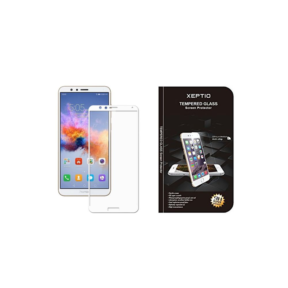 Xeptio - Huawei Honor 7X - verre trempé full blanc - Protection écran smartphone