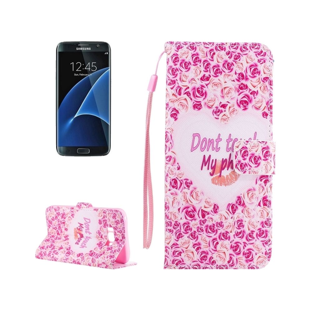 Wewoo - Housse Étui rose pour Samsung Galaxy S8 + / G9550 ne touchez pas mon en cuir de rabat horizontal de modèle de téléphone avec le support et Slots de cartes Portefeuille - Coque, étui smartphone
