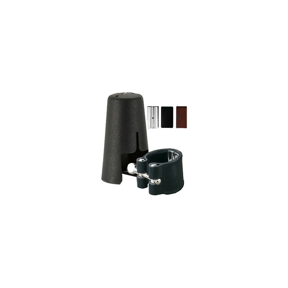 Vandoren - Vandoren LC24P - Ligature cuir et couvre bec plastique clarinette basse - Accessoires instruments à vent