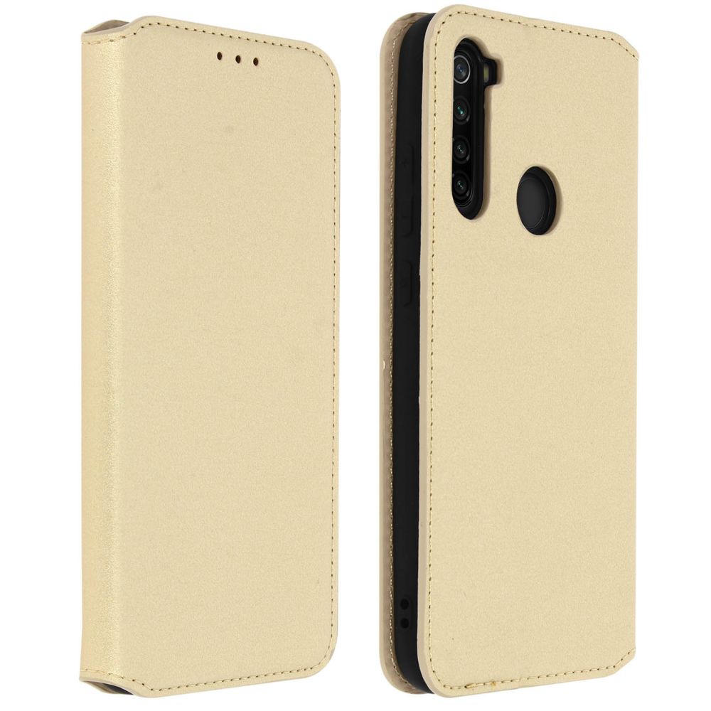 Avizar - Housse Xiaomi Redmi Note 8T Étui Portefeuille Fonction Support doré - Coque, étui smartphone
