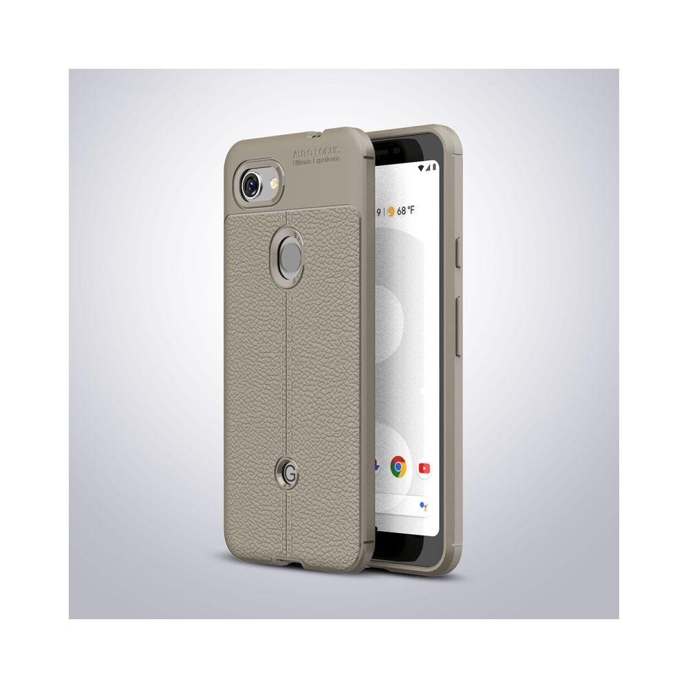 Wewoo - Coque antichoc TPU Litchi Texture pour Google Pixel 3 Lite (Gris) - Coque, étui smartphone