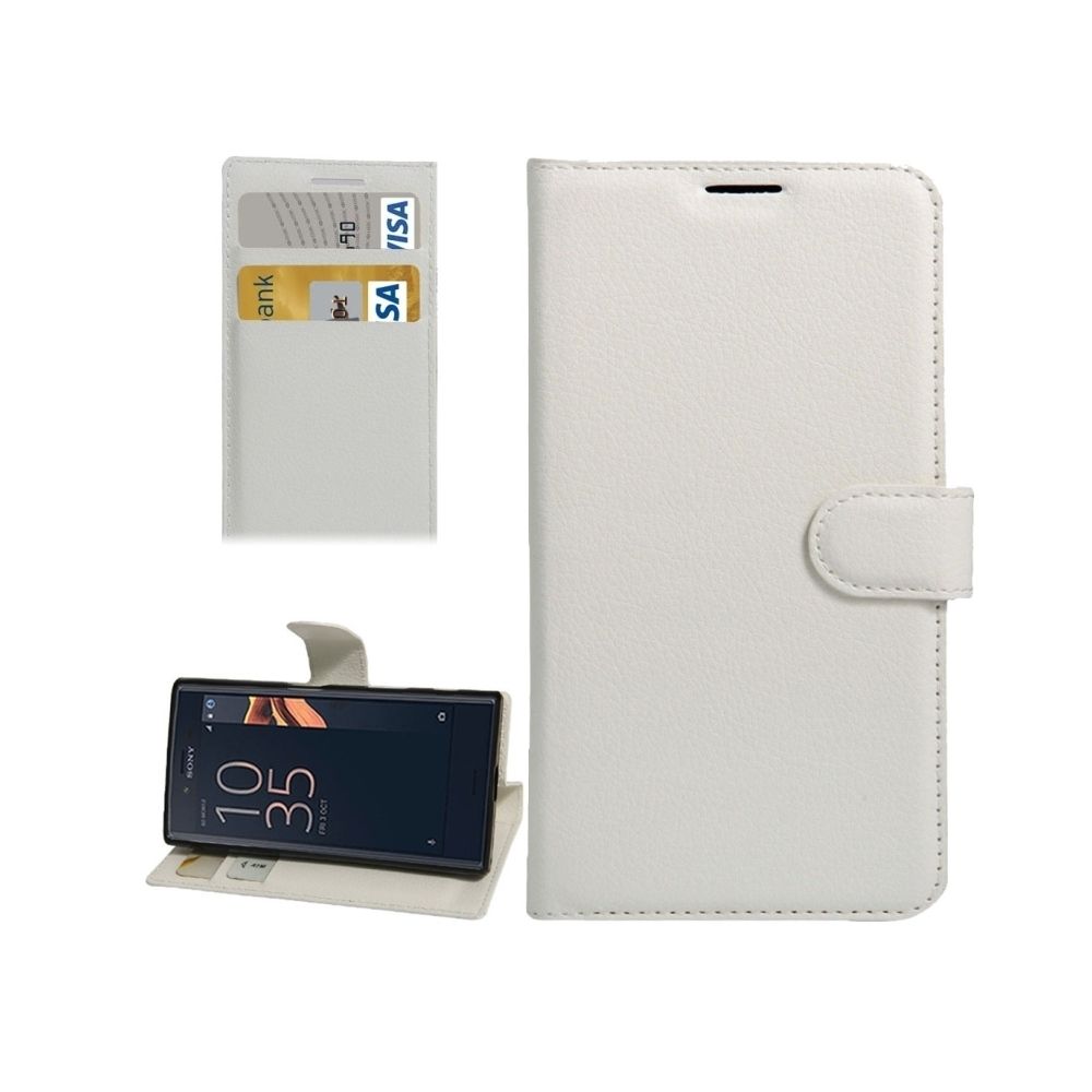 Wewoo - Housse Étui blanc pour Sony Xperia X Compact Texture Horizontal en cuir Flip avec support et Slots de cartes Portefeuille - Coque, étui smartphone
