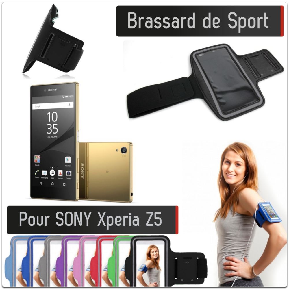 Shot - Brassard Sport SONY Xperia Z5 Housse Etui Coque T6 (NOIR) - Coque, étui smartphone