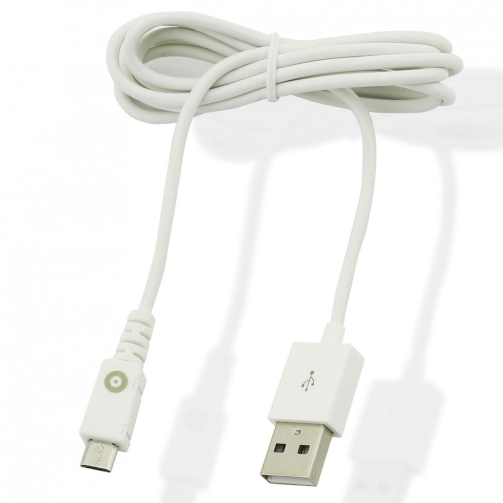 Muvit - Câble droit USB / Micro Usb, charge + sync 1A 1.2 metres blanc - Autres accessoires smartphone