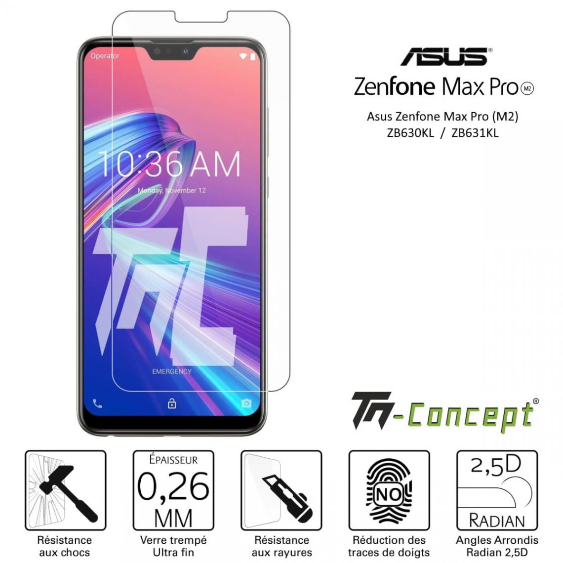 Tm Concept - Verre trempé - Asus ZenFone Max Pro (M2) - TM Concept® - Protection écran smartphone