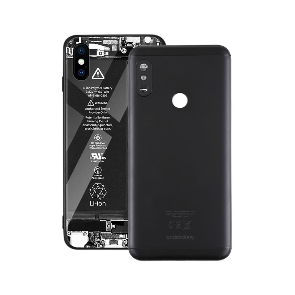 Wewoo - Couverture arrière pour Xiaomi Redmi 6 Pro (Noir) - Coque, étui smartphone