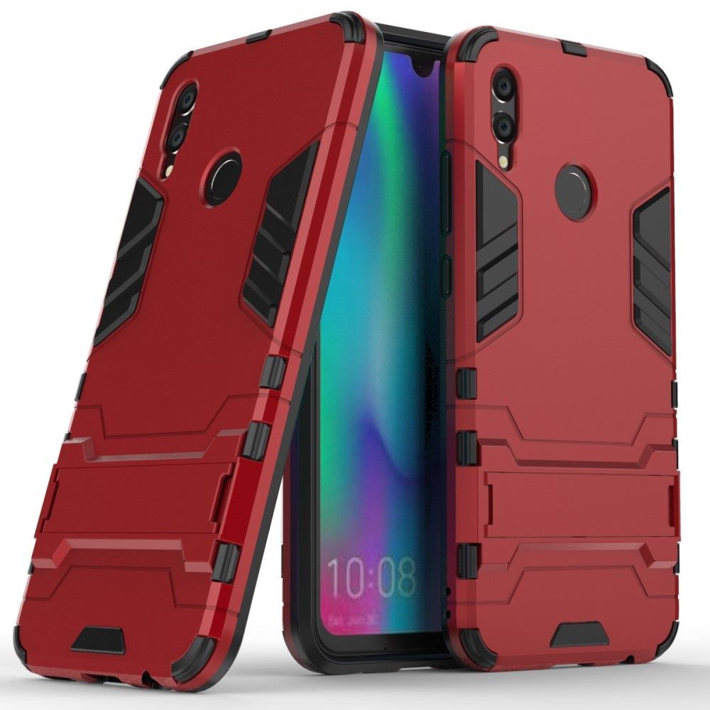 marque generique - Coque en TPU combiné de protection contre le froid avec béquille rouge pour votre Huawei Honor 10 Lite - Autres accessoires smartphone