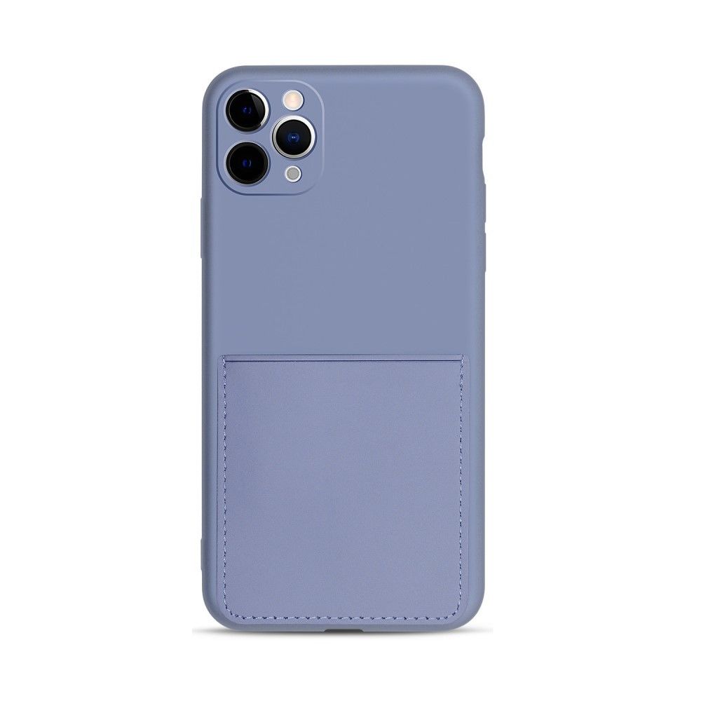 Generic - Coque en silicone souple avec porte-carte violet foncé pour votre Apple iPhone 11 Pro Max 6.5 pouces - Coque, étui smartphone