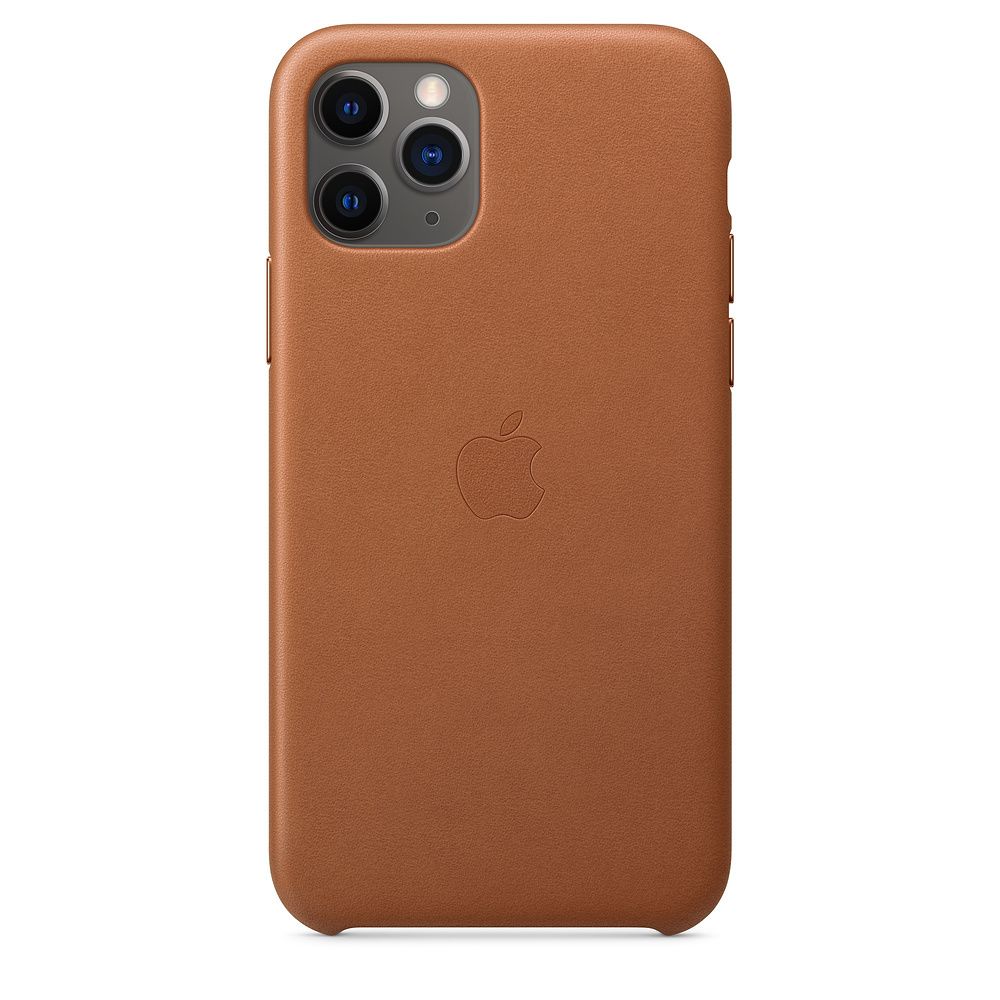Apple - Coque en cuir pour iPhone 11 Pro - Havane - Coque, étui smartphone