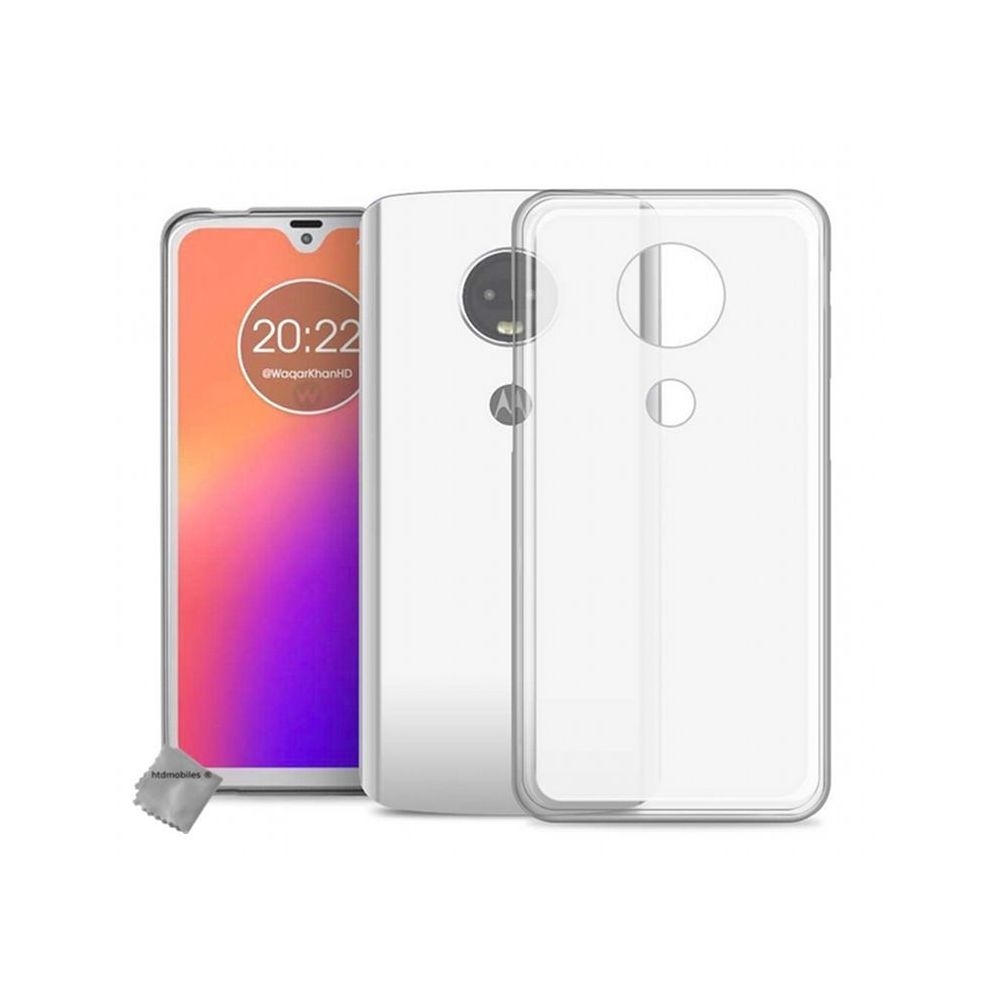Htdmobiles - Housse etui coque pochette silicone gel fine pour Motorola Moto G7 Plus + film ecran - BLANC TRANSPARENT - Autres accessoires smartphone