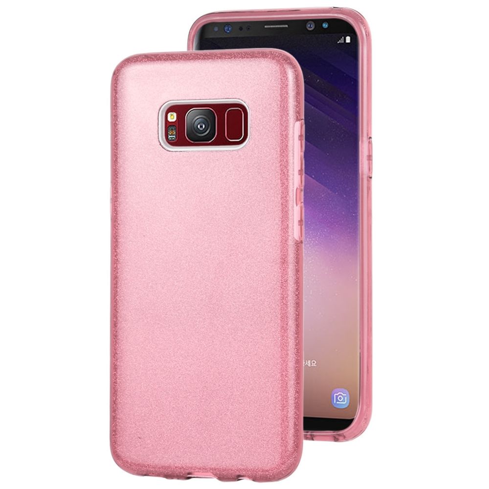 Wewoo - Coque Pour Samsung Galaxy S8 TPU Glitter All-inclusive Housse de protection Rose - Coque, étui smartphone