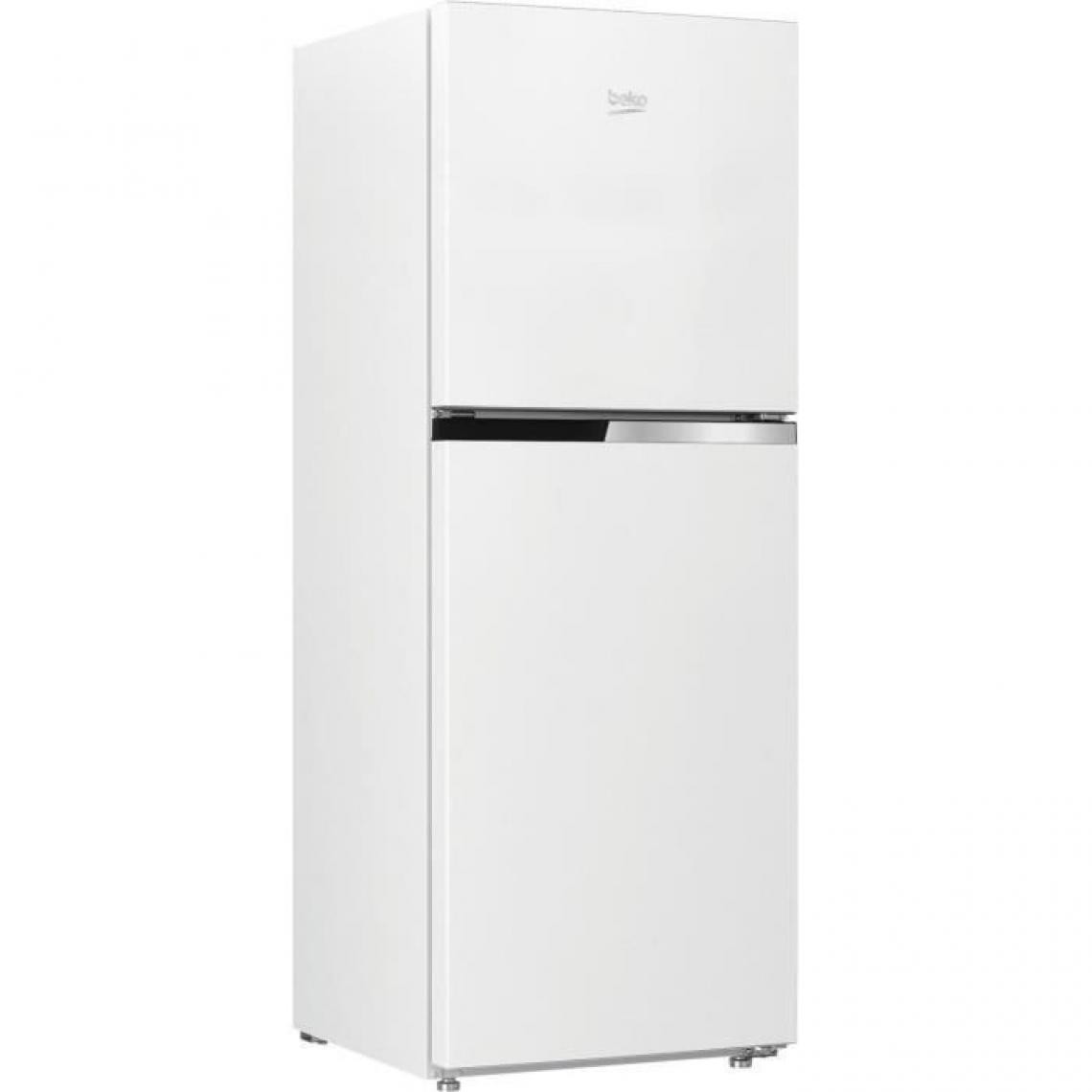 Beko - BEKO RDNT231I30WN - Refrigerateur double porte pose libre 210L 142+68L - Froid ventile - L54x H145cm - Blanc - Réfrigérateur