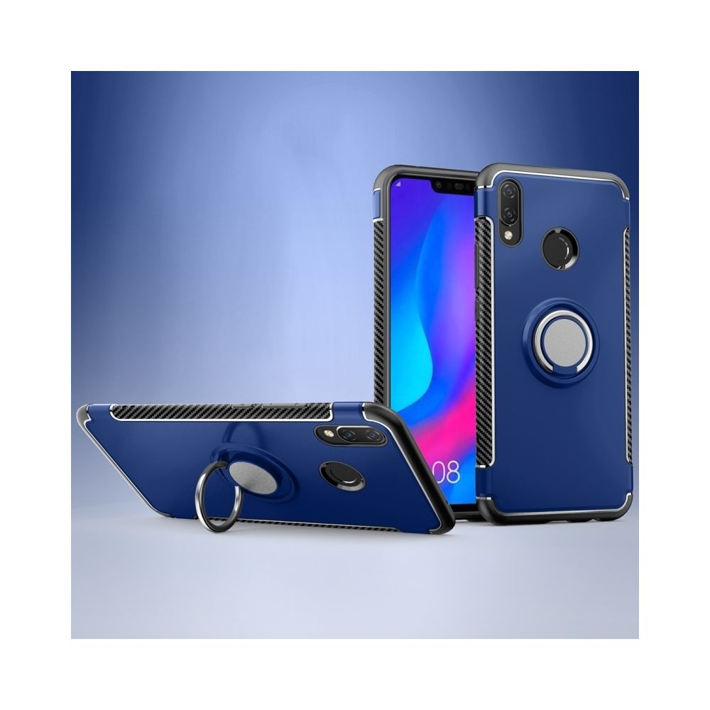 Wewoo - Etui de protection magnétique anneau de rotation de rotation de 360 ??degrés pour Huawei Nova 3i (bleu) - Coque, étui smartphone