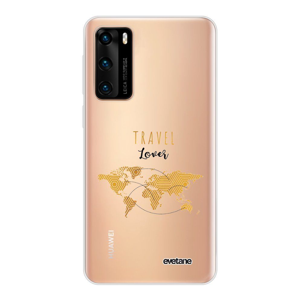 Evetane - Coque Huawei P40 souple transparente Travel Lover Motif Ecriture Tendance Evetane - Coque, étui smartphone