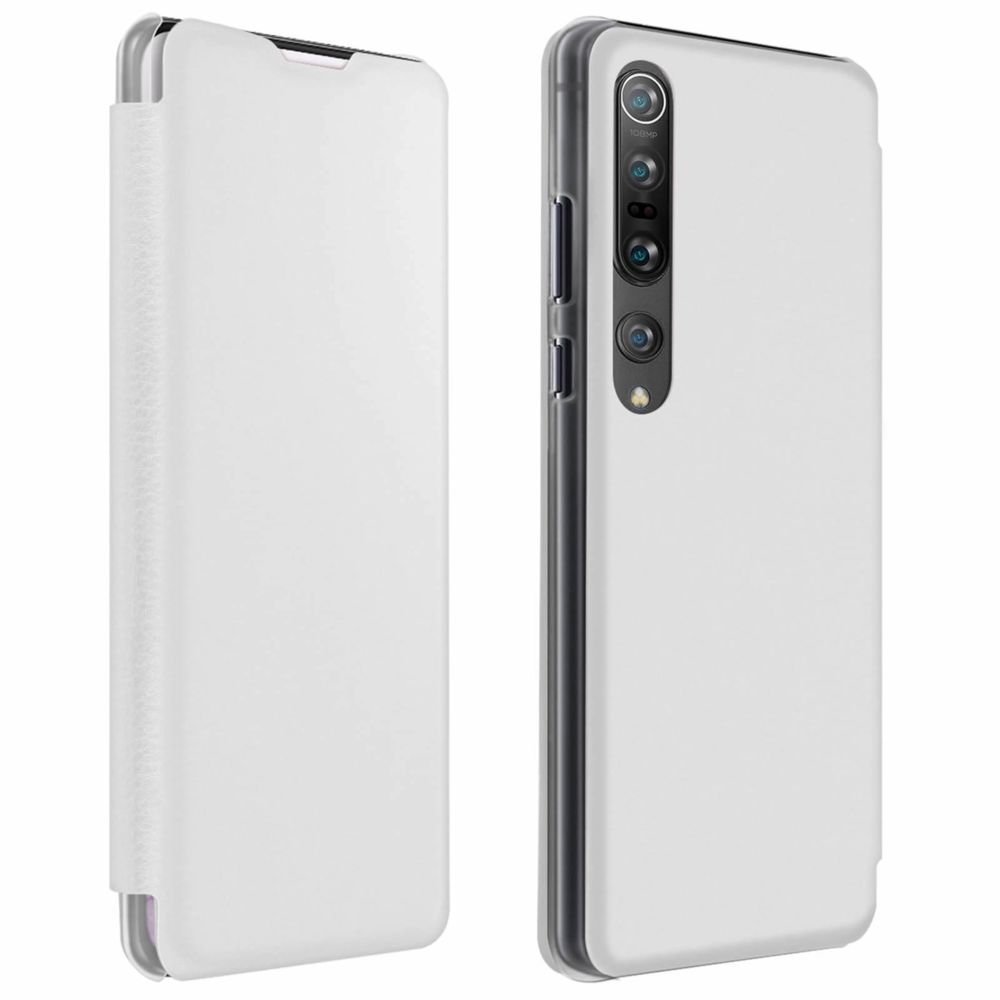 Avizar - Housse Xiaomi Mi 10/Mi 10 Pro Portefeuille Intégral Clapet Porte-carte Blanc - Coque, étui smartphone
