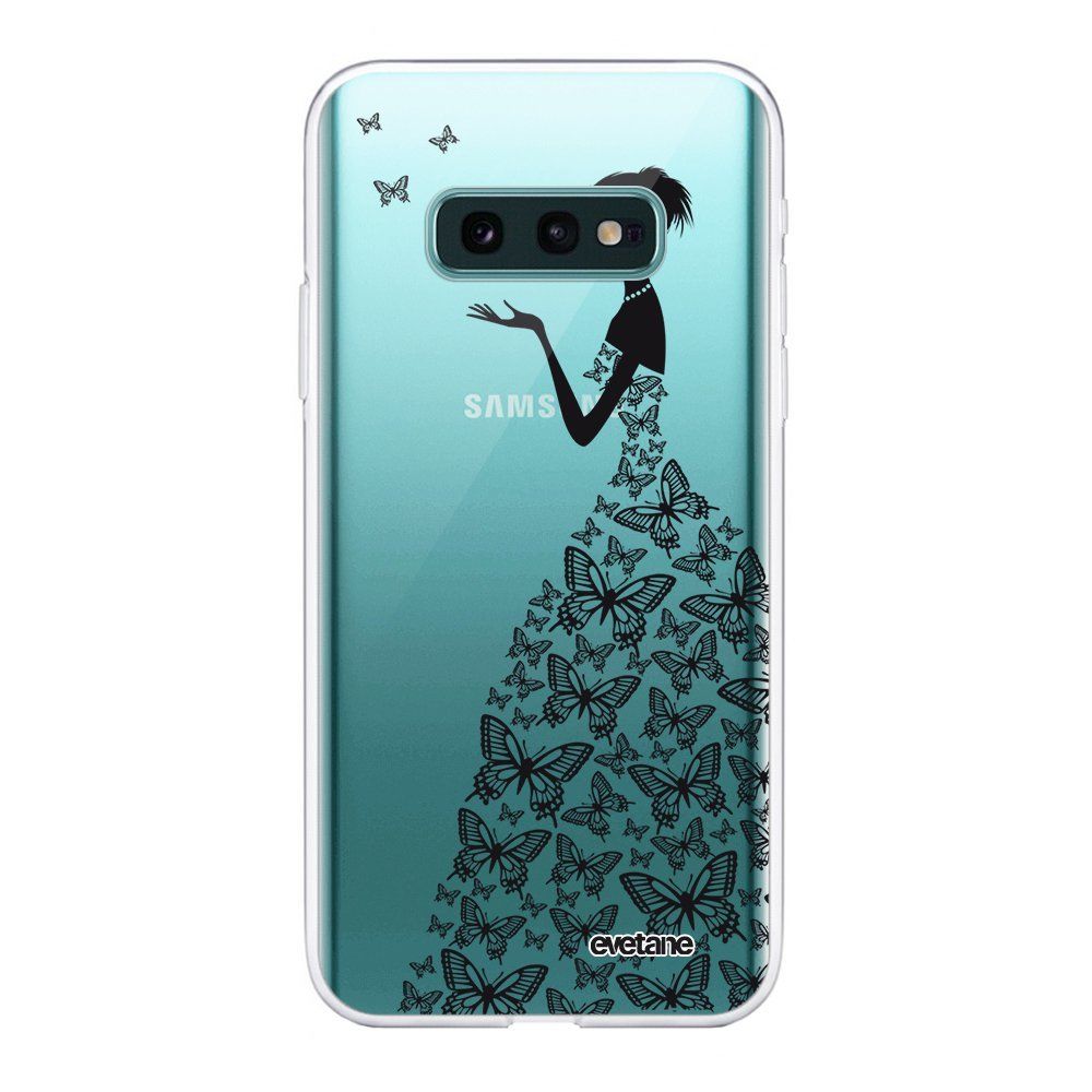 Evetane - Coque Samsung Galaxy S10e souple transparente Silhouette Papillons Motif Ecriture Tendance Evetane. - Coque, étui smartphone