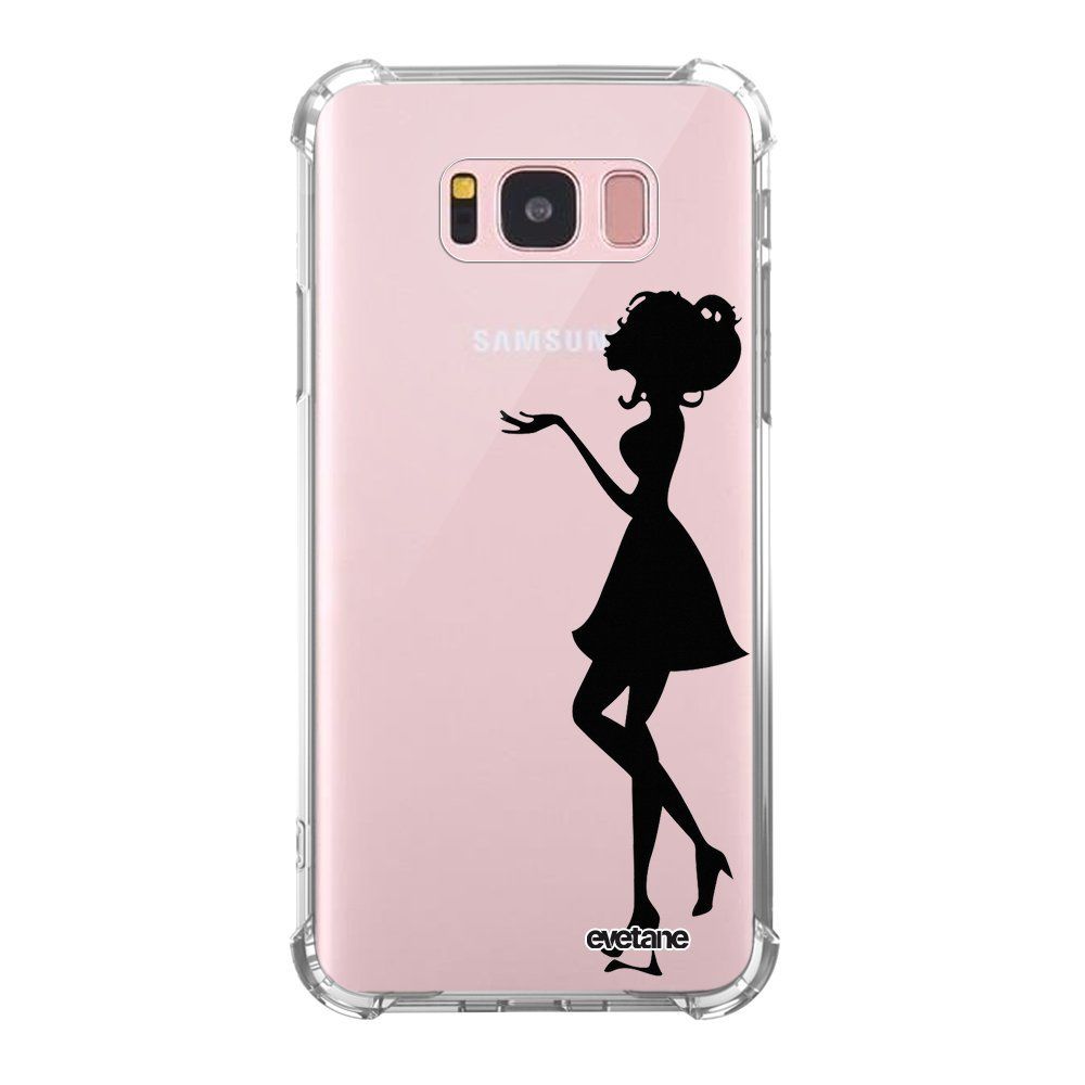 Evetane - Coque Samsung Galaxy S8 anti-choc souple avec angles renforcés transparente Silhouette Femme Evetane - Coque, étui smartphone