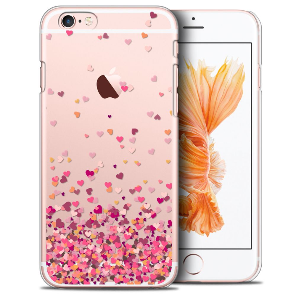 Caseink - Coque Housse Etui Apple iPhone 6/6s Plus 5.5 [Crystal HD Collection Sweetie Design Heart Flakes - Rigide - Ultra Fin - Imprimé en France] - Coque, étui smartphone