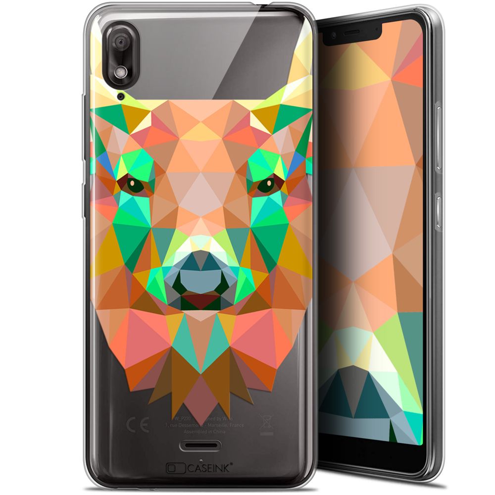 Caseink - Coque Pour Wiko View 2 GO (5.93 ) [Gel HD Polygon Series Animal - Souple - Ultra Fin - Imprimé en France] Cerf - Coque, étui smartphone