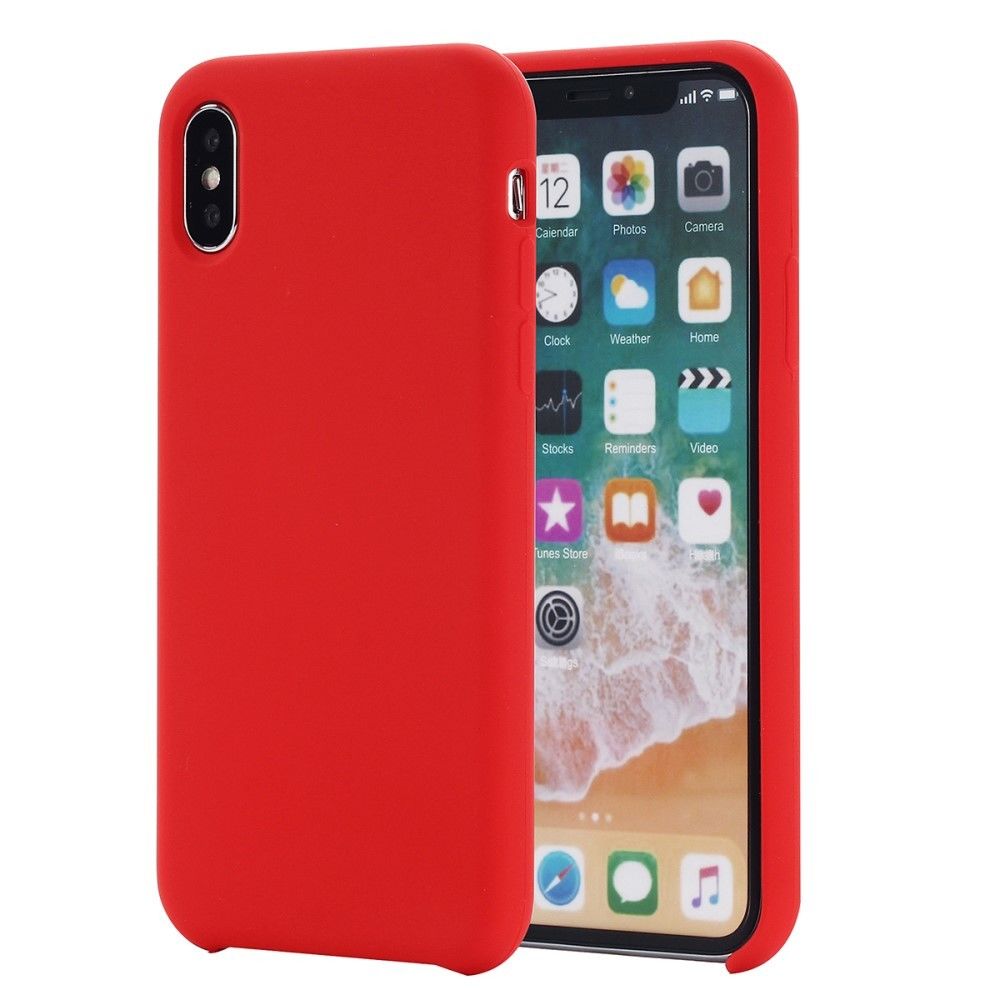 marque generique - Coque en silicone liquide enroulé sur les bords rouge pour votre Apple iPhone XS Max 6.5 inch - Autres accessoires smartphone