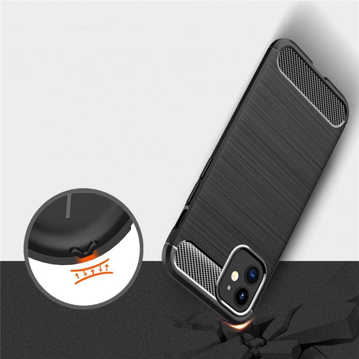Cabling - CABLING®Coque pour iPhone 12 Mini (5,4) Noir Souple Effet Carbone - Protection écran smartphone