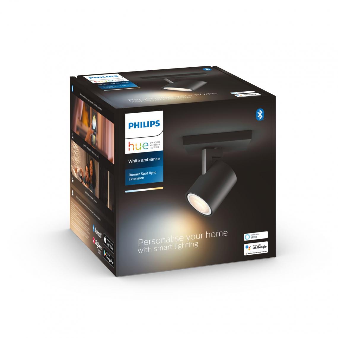 Philips - Luminaire Hue RUNNER Ext. Kit Noir x1 - Lampe connectée