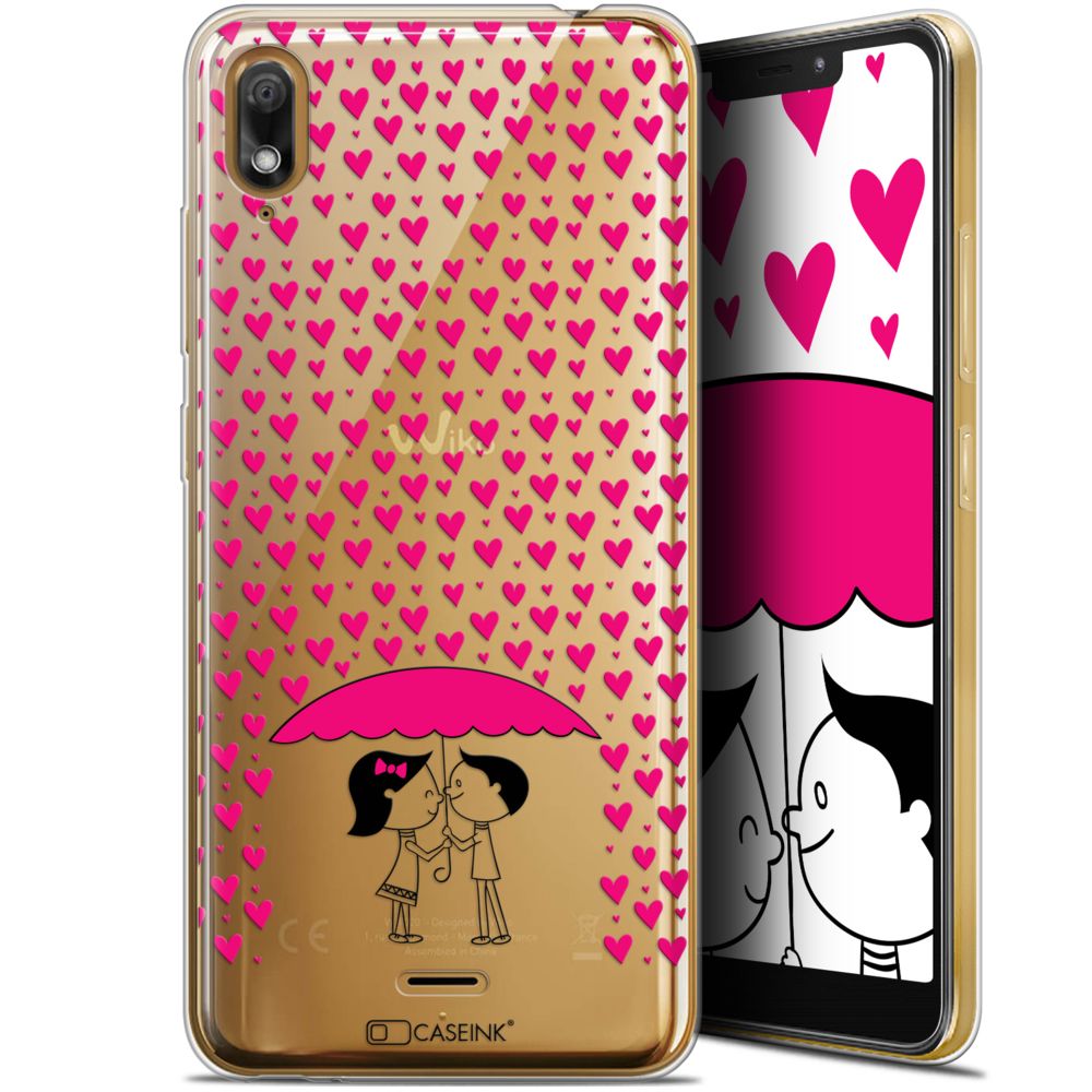 Caseink - Coque Pour Wiko View 2 GO (5.93 ) [Gel HD Collection Love Saint Valentin Design Pluie d'Amour - Souple - Ultra Fin - Imprimé en France] - Coque, étui smartphone