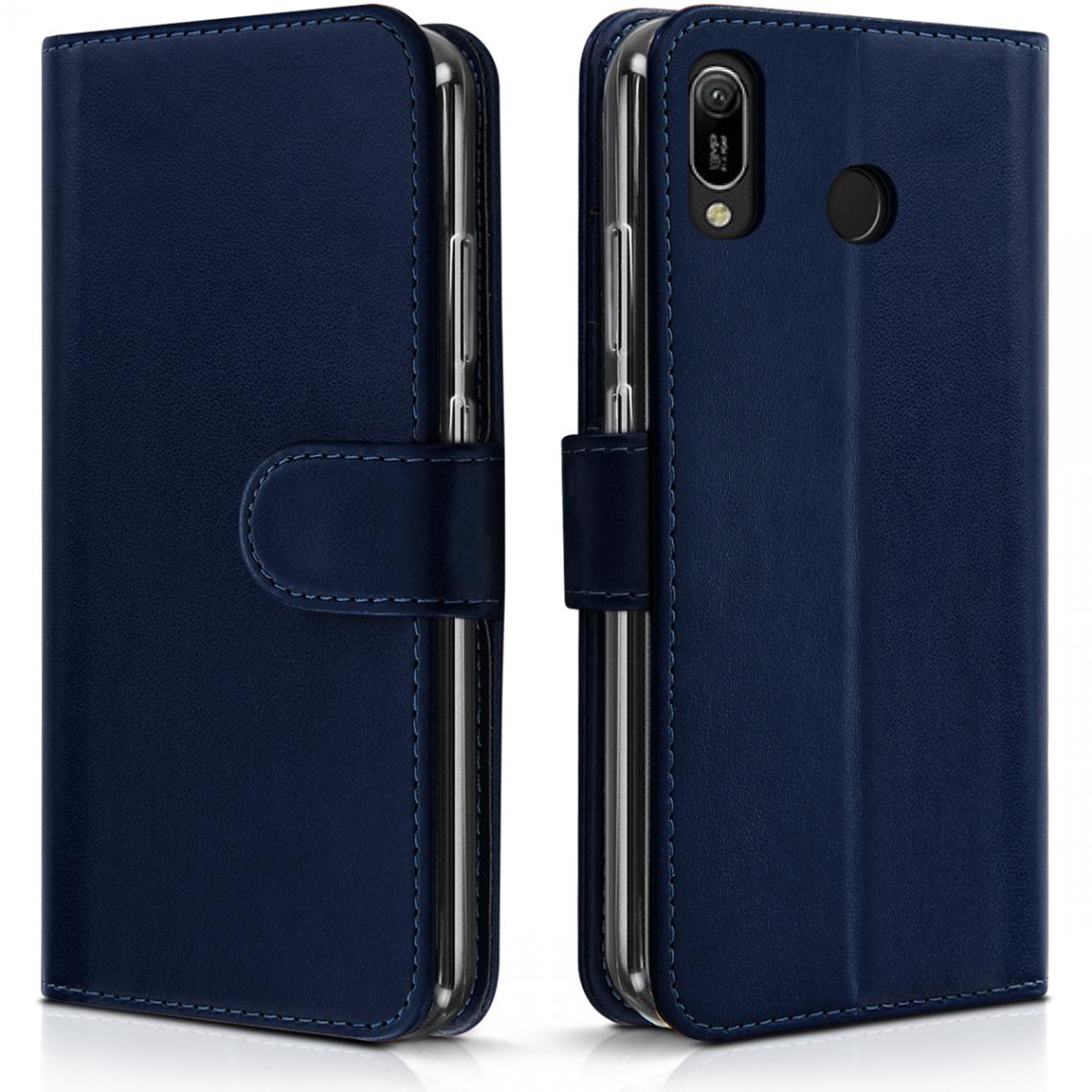 Karylax - Étui de protection style Portefeuille et mode Support, Étui Porte-Carte (Bleu Foncé) pour Smartphone Samsung Galaxy A40 (2019) - Coque, étui smartphone