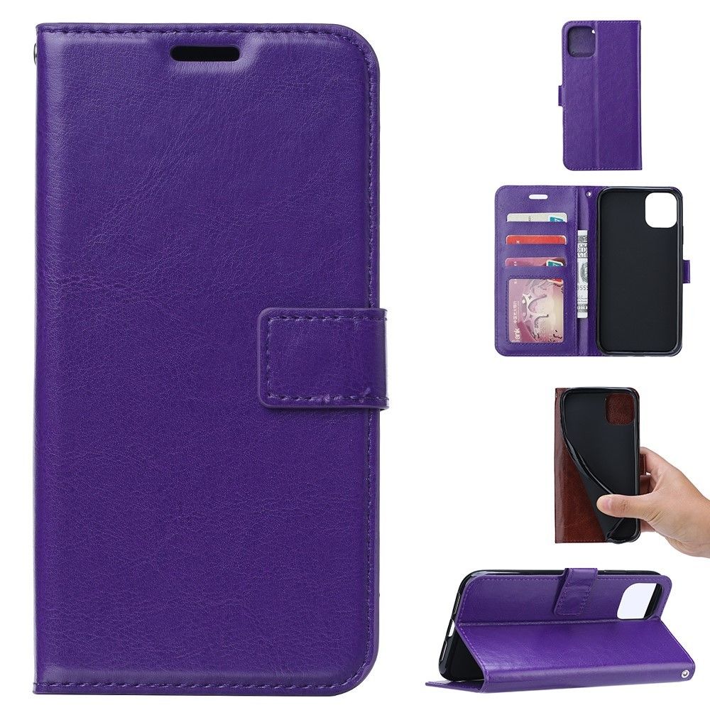 marque generique - Etui en PU + TPU Cheval fou avec support couleur violet pour votre Samsung Galaxy A51 - Coque, étui smartphone