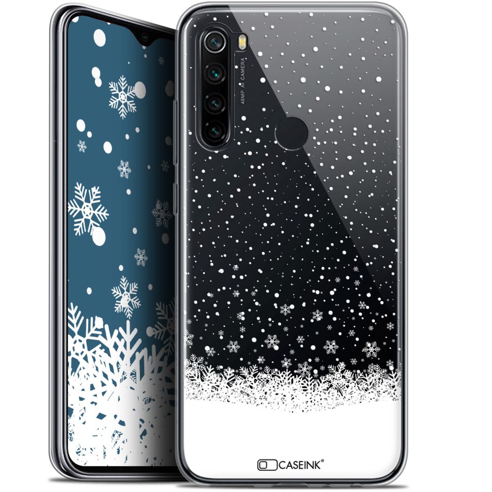 Caseink - Coque Pour Xiaomi Redmi Note 8 (6.3 ) [Gel HD Collection Noël 2017 Design Flocons de Neige - Souple - Ultra Fin - Imprimé en France] - Coque, étui smartphone