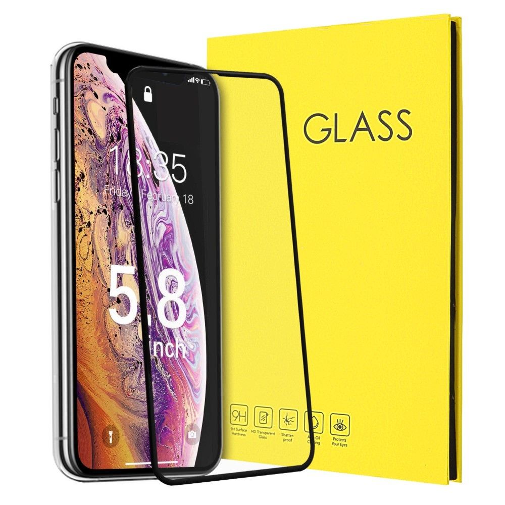 marque generique - Protecteur écran en verre trempé plein noir pour votre Apple iPhone 11 Pro Max 6.5 pouces (2019) - Protection écran smartphone