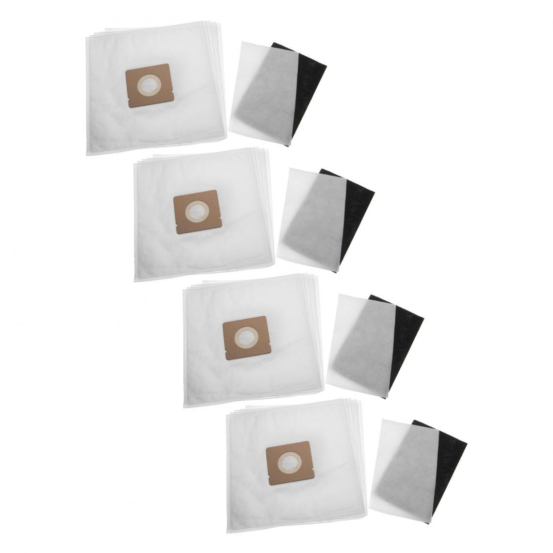 Vhbw - vhbw Lot de sacs (microfibres non tissées) + filtre avec 24 pièces compatible avec Moulinex MO154501/4Q0, MO155501/4Q0, MO182301/4Q0 aspirateur - Accessoire entretien des sols
