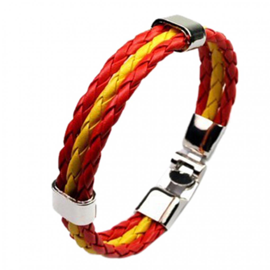 marque generique - nouveaux fans de bracelet tressé élégant drapeau bannière manchette bracelet français - Bracelet connecté