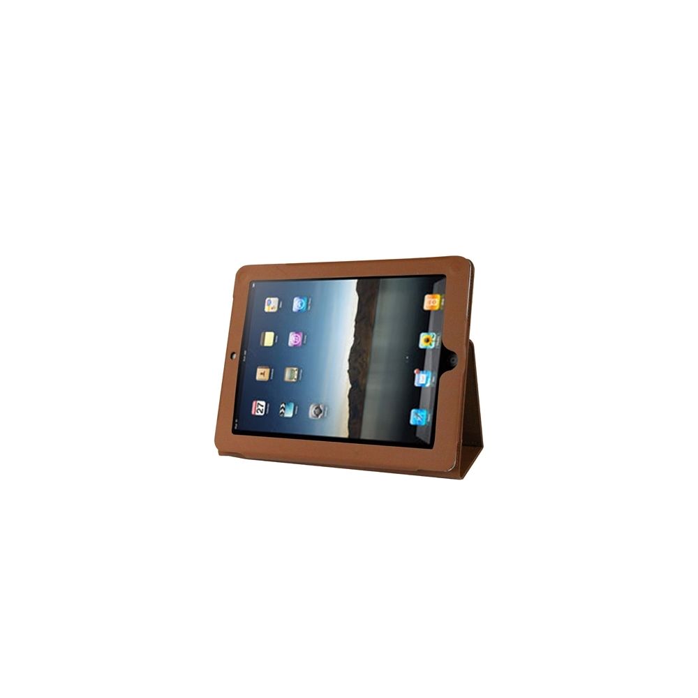 Wewoo - Smart Cover Housse en cuir de haute qualité avec support pour iPad 2 café - Coque, étui smartphone