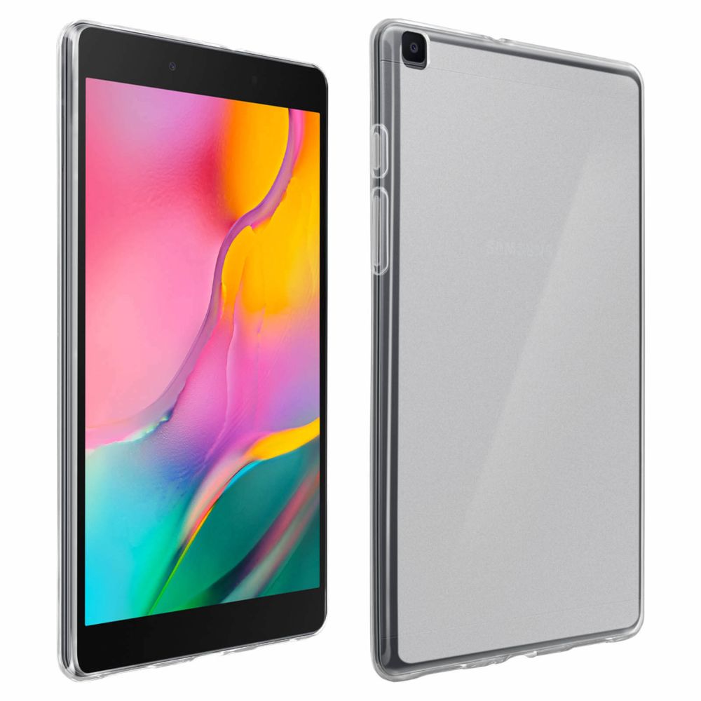 Avizar - Coque Galaxy Tab A 8.0 2019 Silicone gel Souple Résistant Ultra fine Blanc givré - Coque, étui smartphone