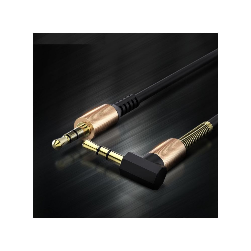 Shot - Cable Jack/Jack Accordeon pour GIONEE S6S Smartphone Voiture Musique Audio Double Jack Male 3.5 mm Universel OR - Support téléphone pour voiture